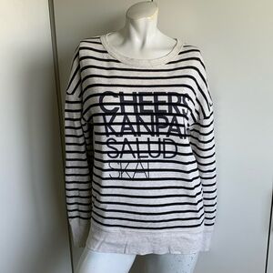 J.Crew cheers medium striped sweatshirt